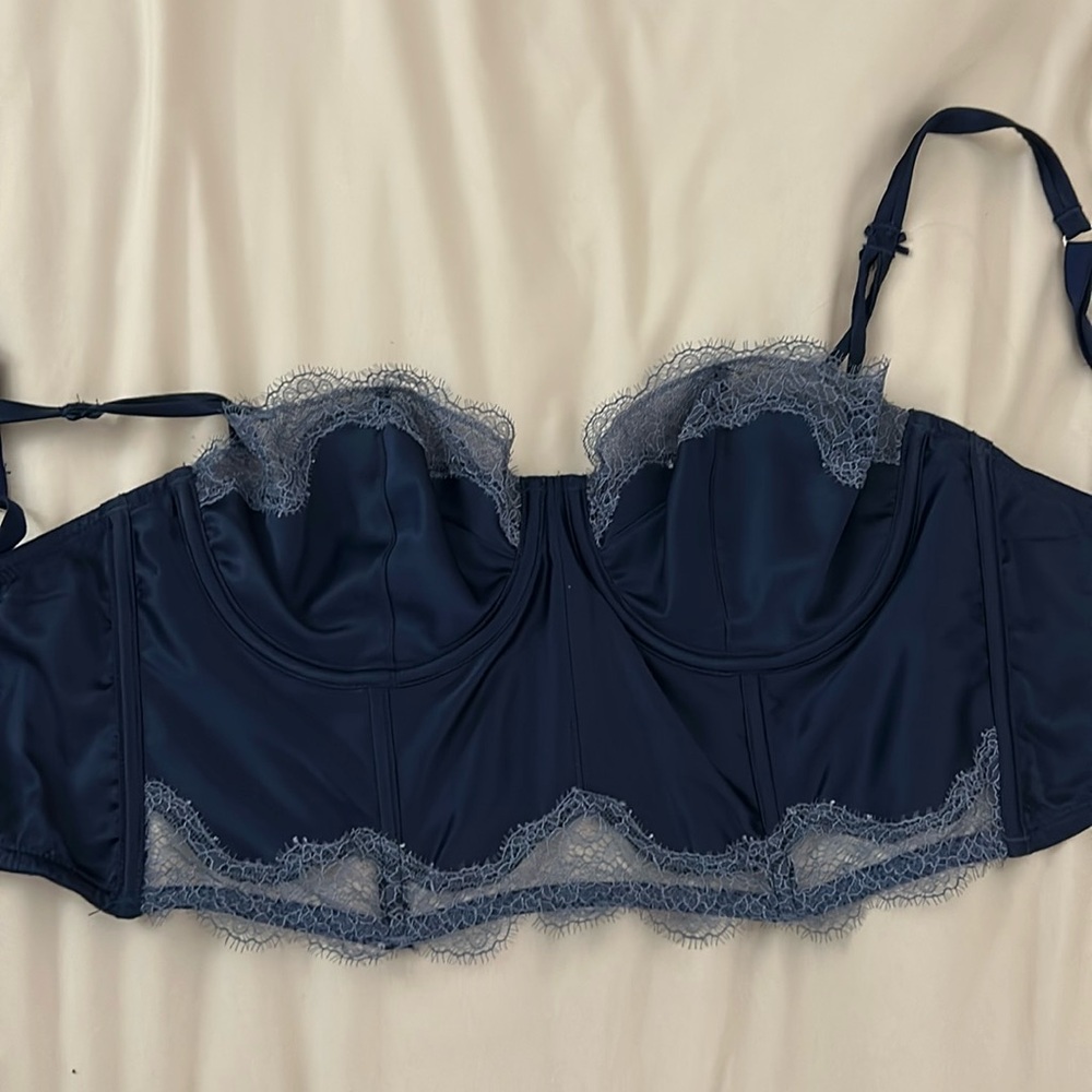 Victoria’s Secret Navy & Light Blue bustier top